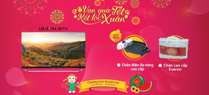 "Vạn quà tết - Kết lộc xuân" khi mua TV LG
