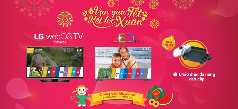 "Vạn quà tết - Kết lộc xuân" khi mua TV LG