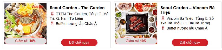 Seoul garden giảm giá 10%