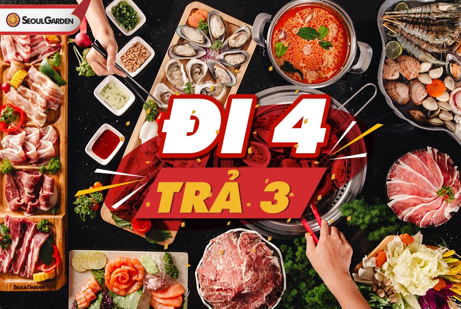 [HN] ĐI 4 TRẢ 3 - ƯU ĐÃI TRỌN VẸN CHO TIỆC SANG TRỌN VỊ