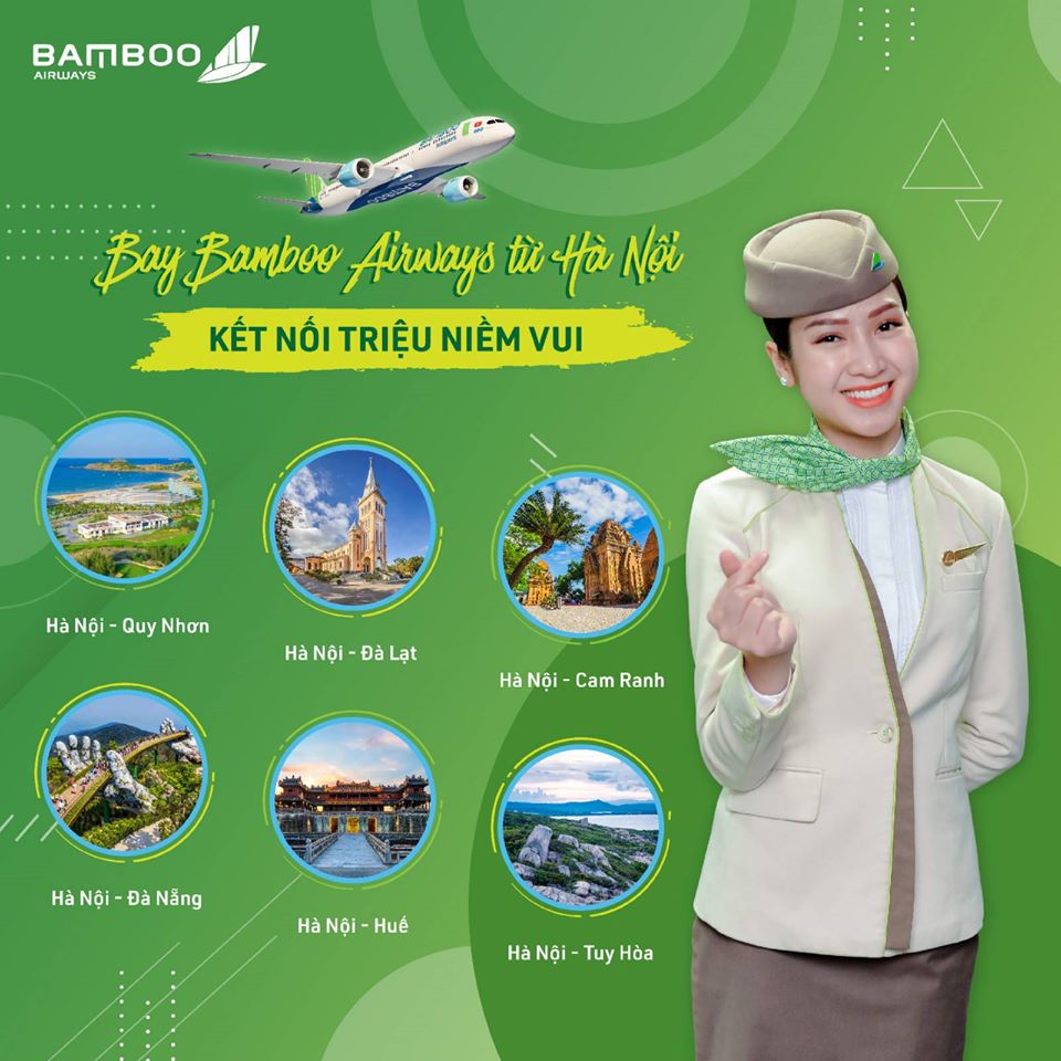 Bamboo khuyến mãi các chuyến bay từ Hà Nội giá chỉ từ 199K