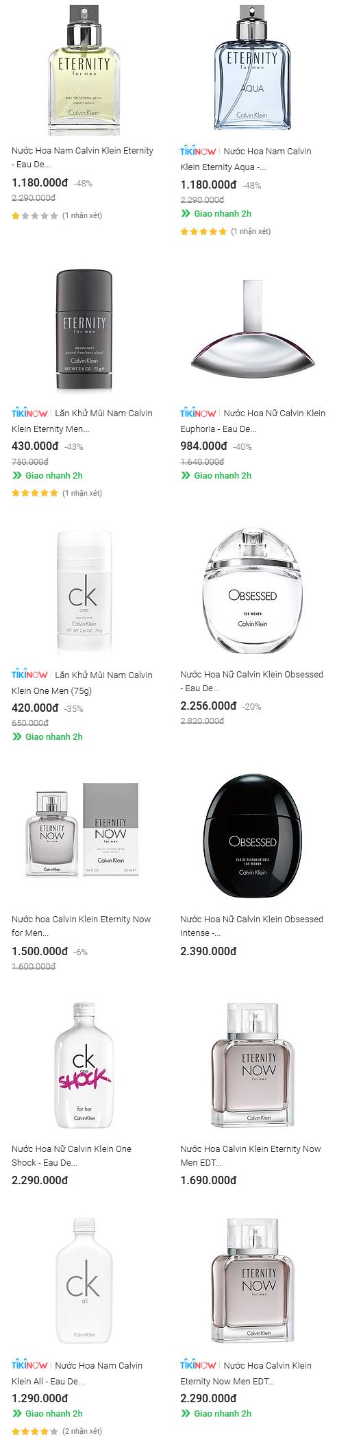 Calvin Klein khuyến mãi 48% tại Tiki ngfay 4.2.2020
