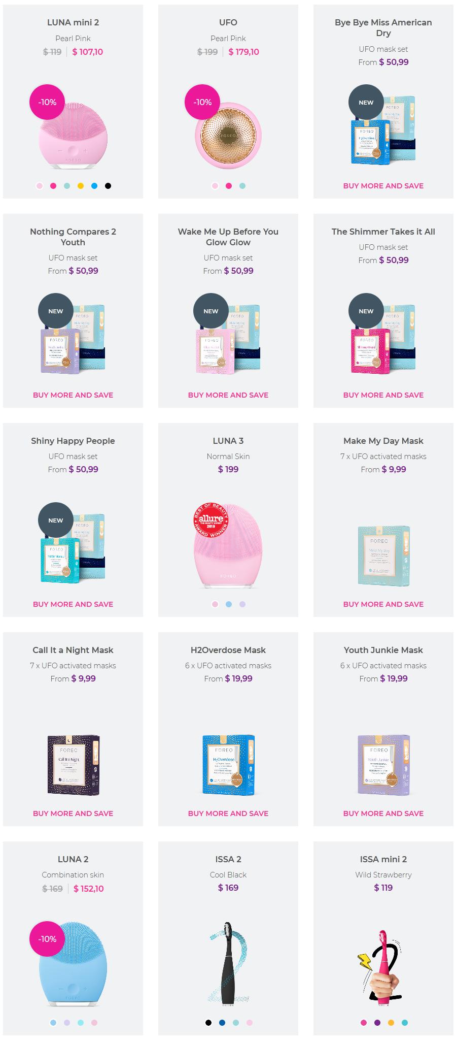 Foreo khuyến mãi mặt nạ 11.5.2020