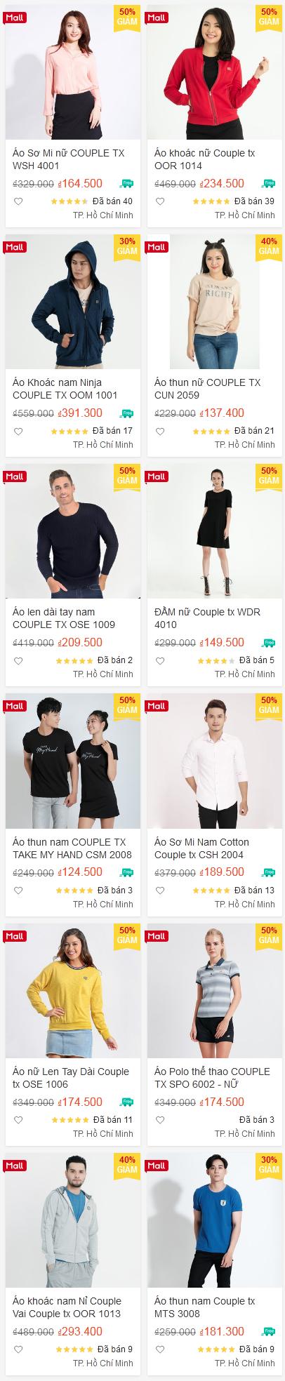 COUPLE TX X SHOPEE: GIẢM GIÁ LÊN TỚI 50% ngày 12.3