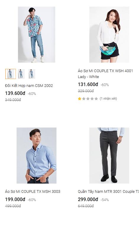COUPLE TX X TIKI: GIẢM GIÁ LÊN TỚI 60%