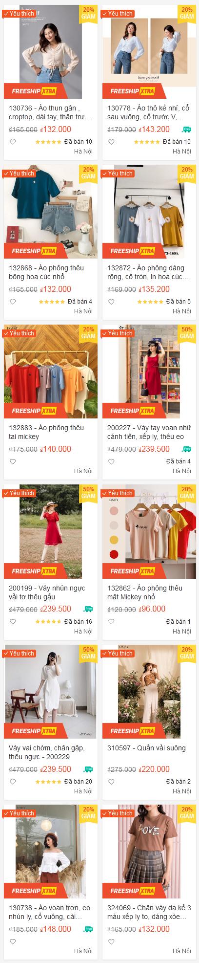 DAISY & SHOPEE: GIẢM ĐẾN 50% 