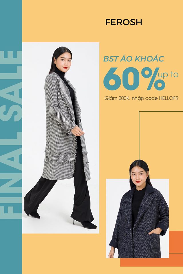 FINAL SALE: UP TO 60% OFF DỌN KHO ÁO KHOÁC CUỐI MÙA