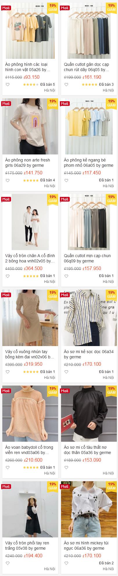 GERME x SHOPEE: SALE 19%