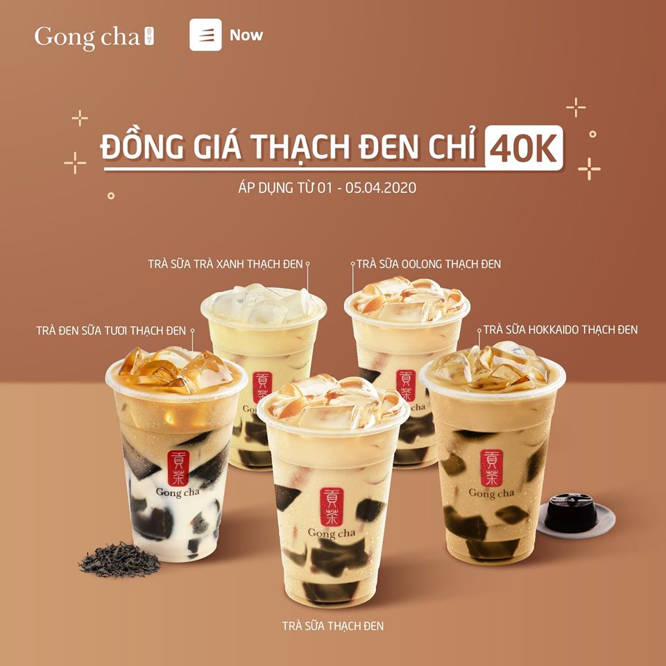 GONGCHA x NOW: ĐỒNG GIÁ CHỈ 40K