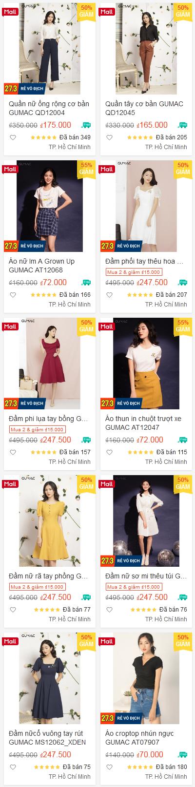 GUMAC X SHOPEE: GIẢM GIÁ ĐẾN 55%