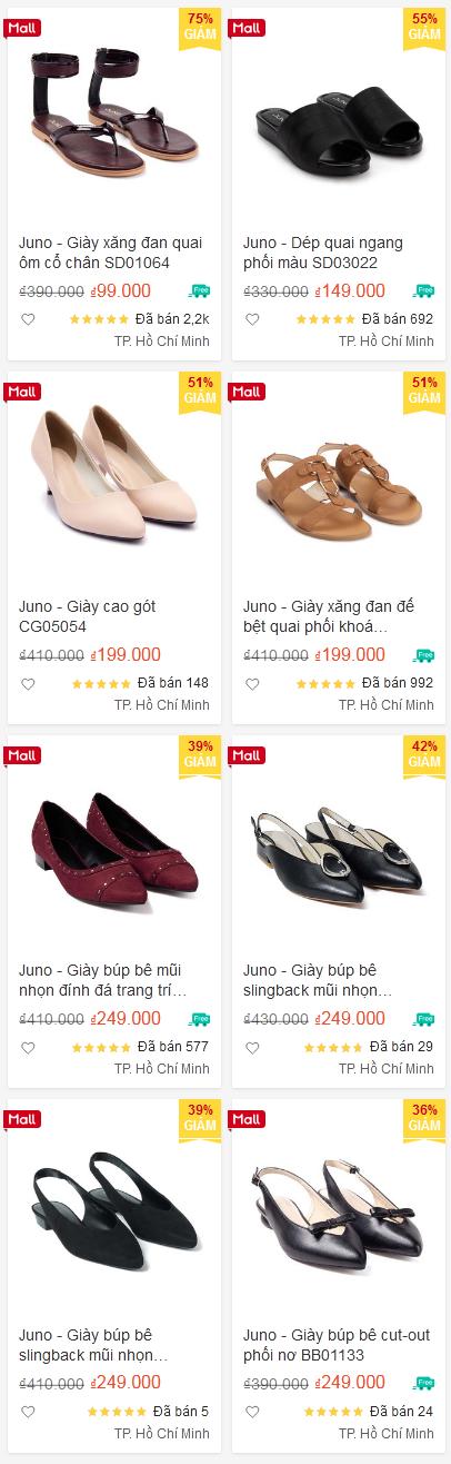 JUNO x SHOPEE: GIẢM ĐẾN 75% ngày 10.3.2020