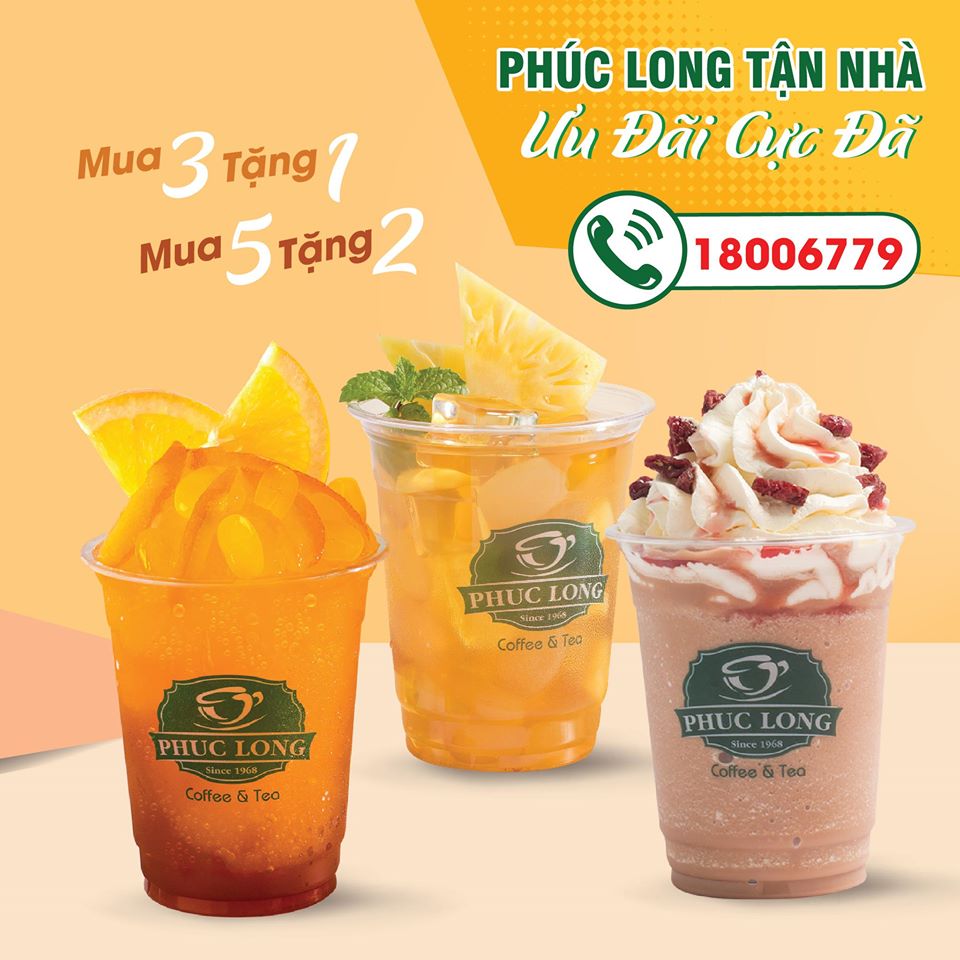 PHÚC LONG TẬN NHÀ - ƯU ĐÃI CỰC ĐÃ