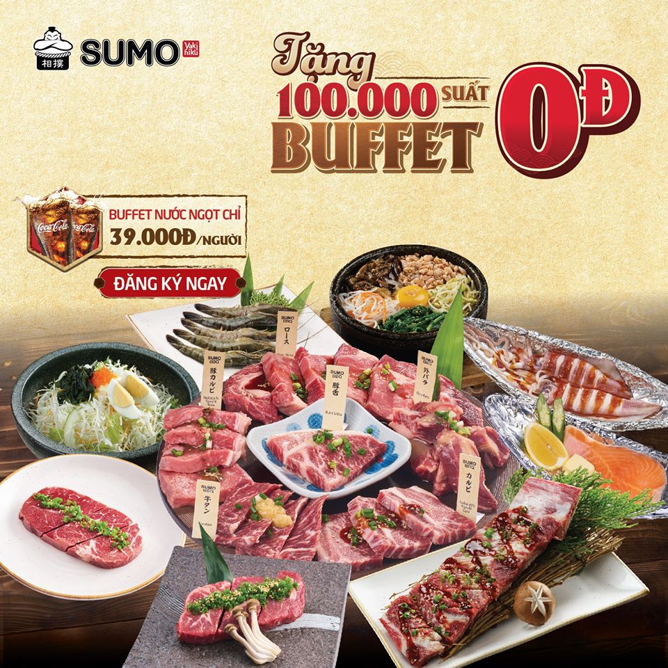 [MIỀN NAM] DEAL SỐC 0 ĐỒNG - 100,000 SUẤT BUFFET MIỄN PHÍ ĐANG ĐỢI BẠN
