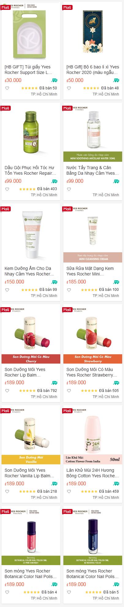 YVES ROCHER x SHOPEE: MIỄN PHÍ VẬN CHUYỂN