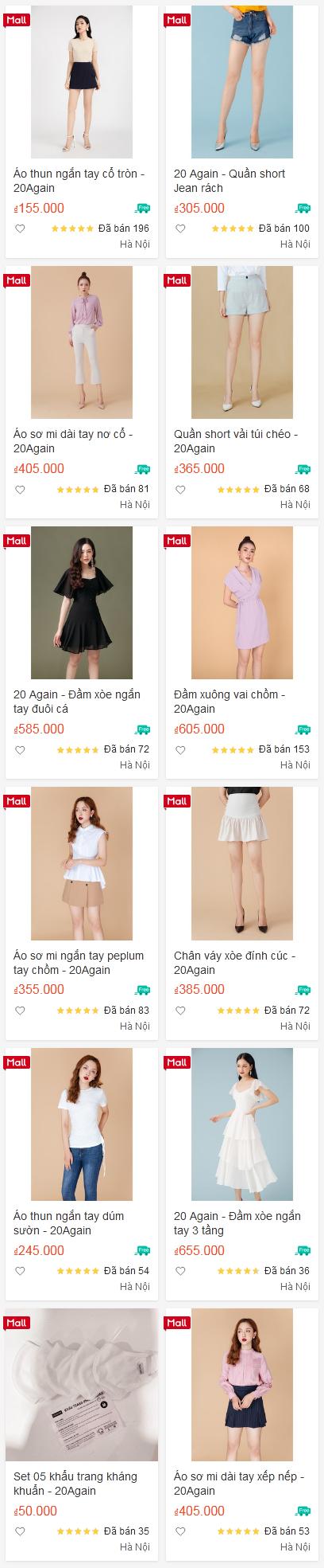 20AGAIN X SHOPEE: MIỄN PHÍ VẬN CHUYỂN