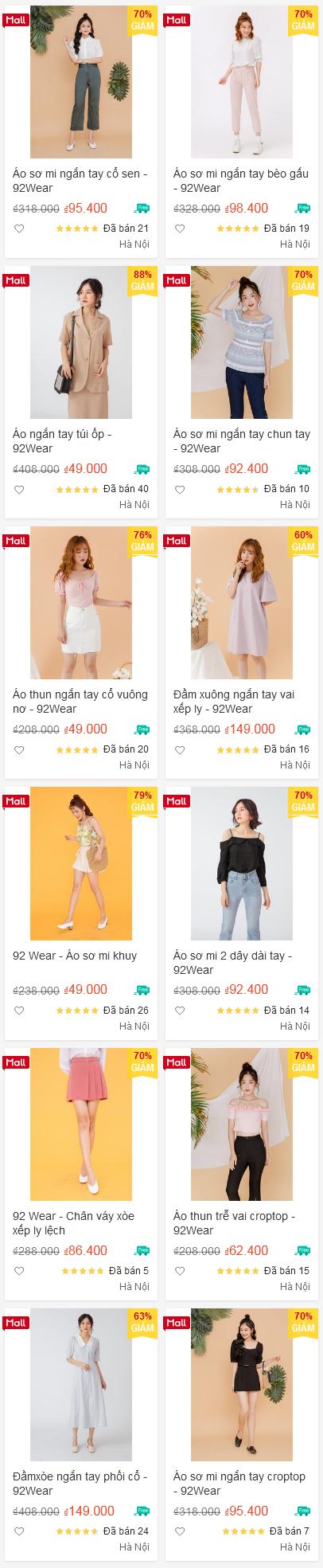 92 WEAR X SHOPEE: 88% OFF