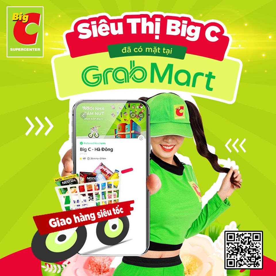BIG C ĐÃ CÓ MẶT TẠI GRABMART