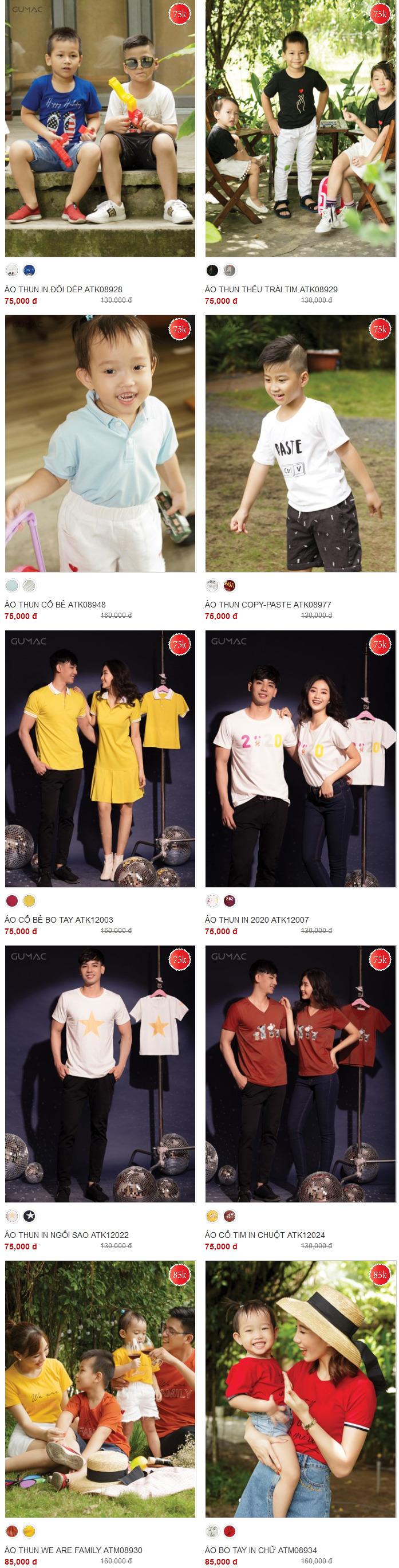 SALE ONLINE: GIÁ CHỈ TỪ 85K