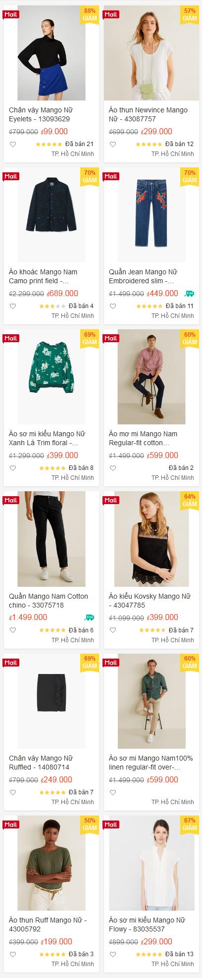 MANGO x SHOPEE: ĐẠI TIỆC HÀNG HIỆU GIẢM ĐẾN 88%