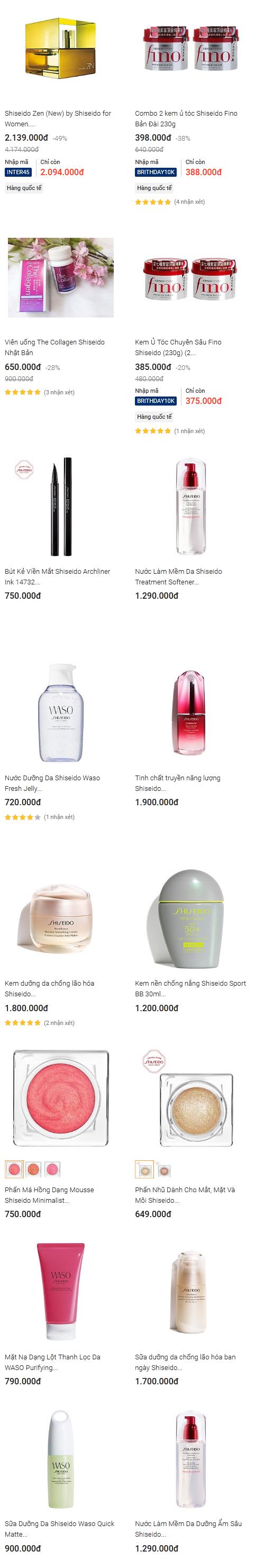 SHISEIDO x TIKI: ƯU ĐÃI TỚI 49%