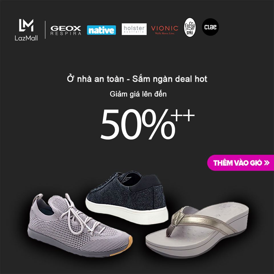 Ở NHÀ AN TOÀN - SẮM ĐƯỢC DEAL HOT CÙNG LAZADA: GIẢM ĐẾN 50%