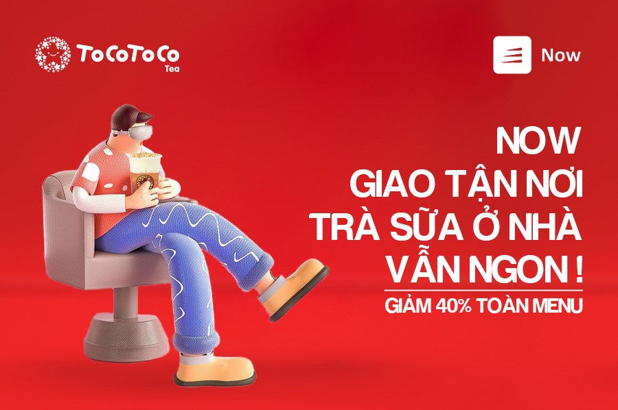 TOCO TOCO x NOW: GIẢM 40% TOÀN MENU
