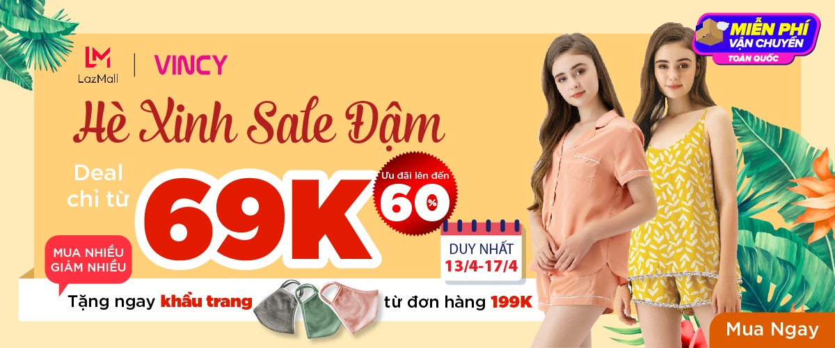 VINCY X LAZADA: Giảm đến 60%