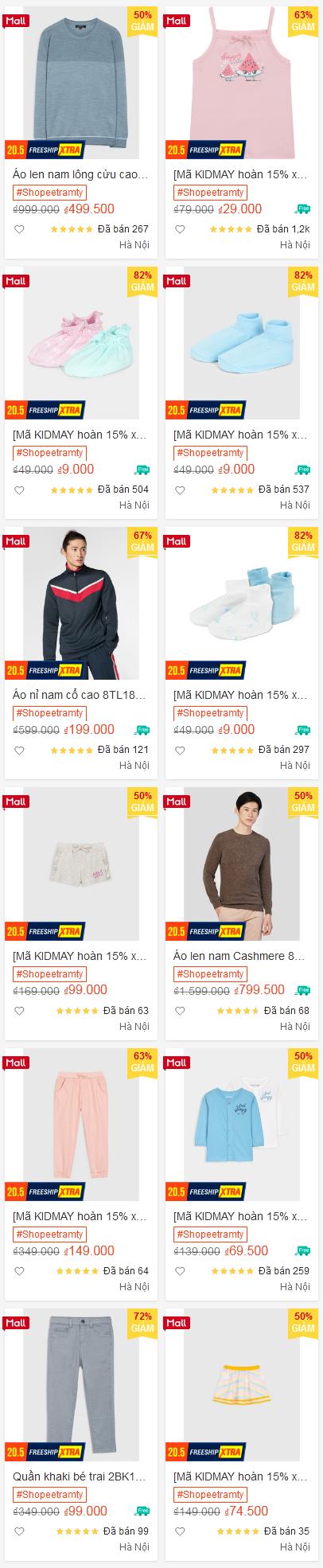 CANIFA X SHOPEE: Giảm giá đến 82%