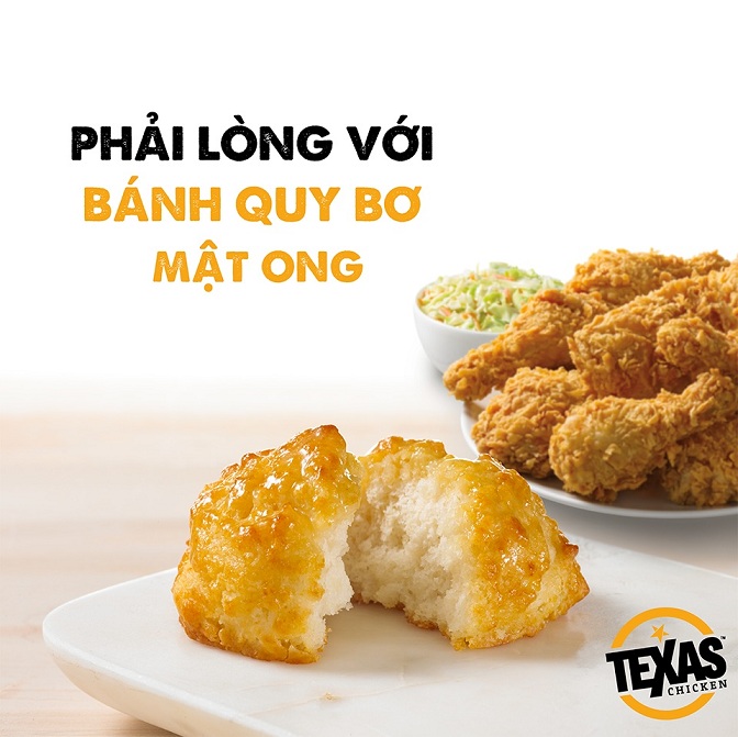 texas chicken bánh quy bơ mật ong