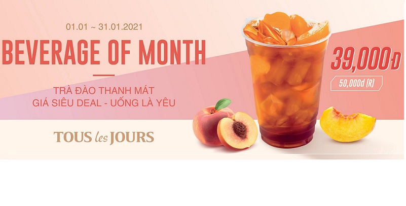 TLJ trà đào 39k áp dụng đến 31012021