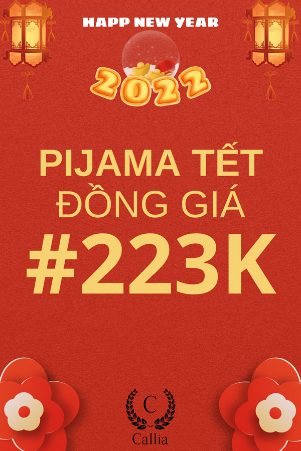 callia pyjama đồng giá 223K 12-1-2022