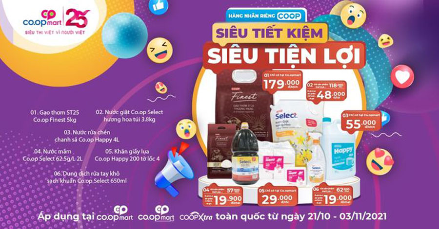 Co.opmart Khuyến Mãi | 50% OFF | Tháng 10/2021