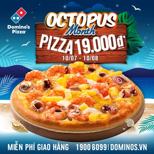 Domino giảm giá pizza 19k cho tới 10082023