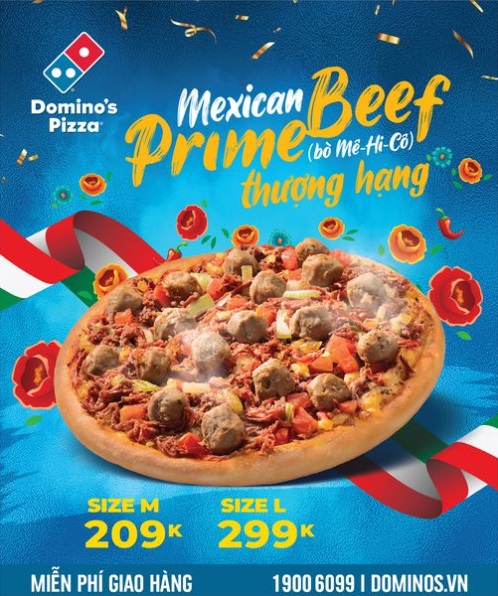 Domino pizza mexican beef