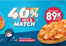 domino's pizza mix giảm 40% 29-12-2021
