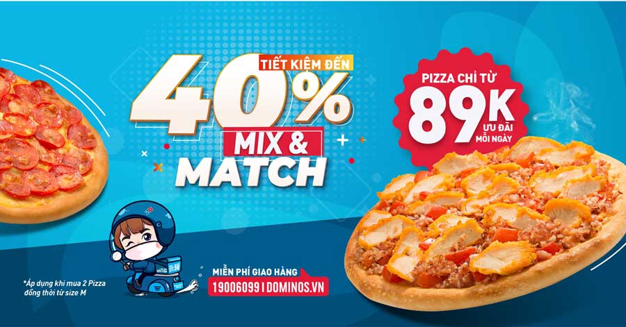 domino's pizza mix tách 40% 29-12-2021