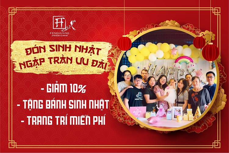 Fenghuang giảm 10% tiệc sinh nhật