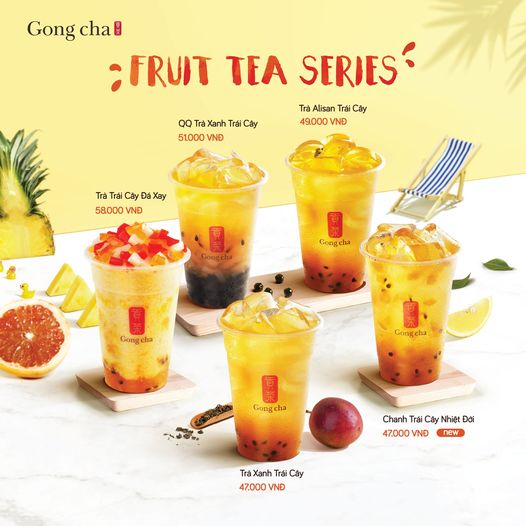 gongcha trà chanh trái cây nhiệt đới 47k