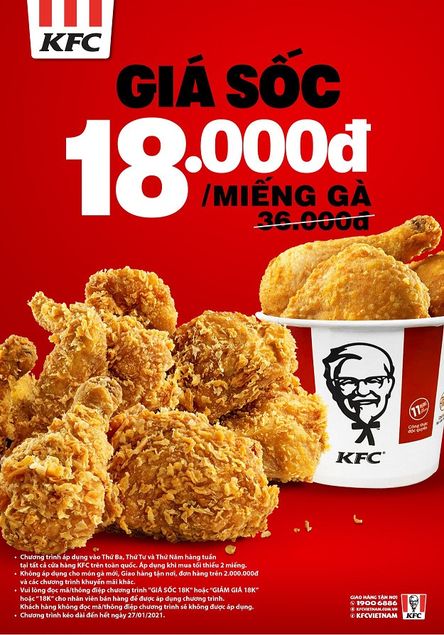 KFC Khuyến Mãi: Giảm 50%, Gà 18k/Miếng - - Blog Mẹ Và Con
