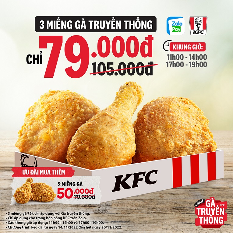 KFC deal 79k đến hết 20.11