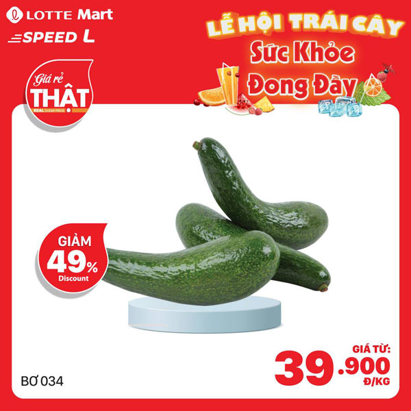 lotte mart sale bơ 495 15-6-2021