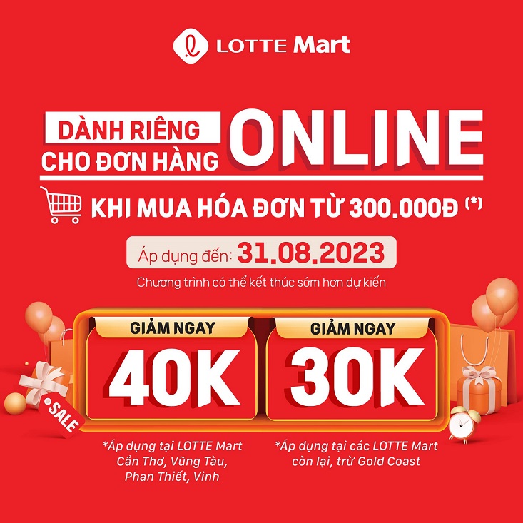 Lottemart giảm tới 40k đến 31/8