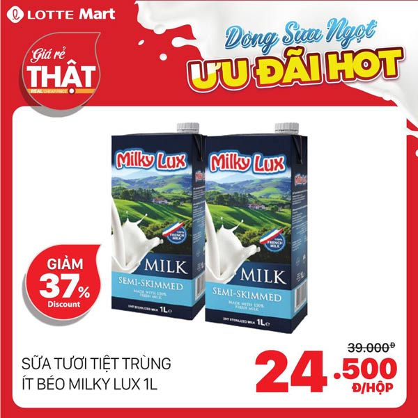 lotte mart sale sữa 37