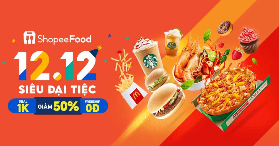 Mã Giảm Giá ShopeeFood 12.12 | 50% OFF | Tháng 12/2021