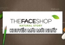 The Faceshop khuyến mãi đến 70% cho một số sản phẩm