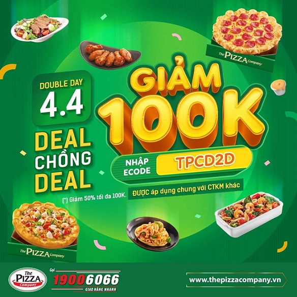 The pizza company giảm 100k trong ngày 442022