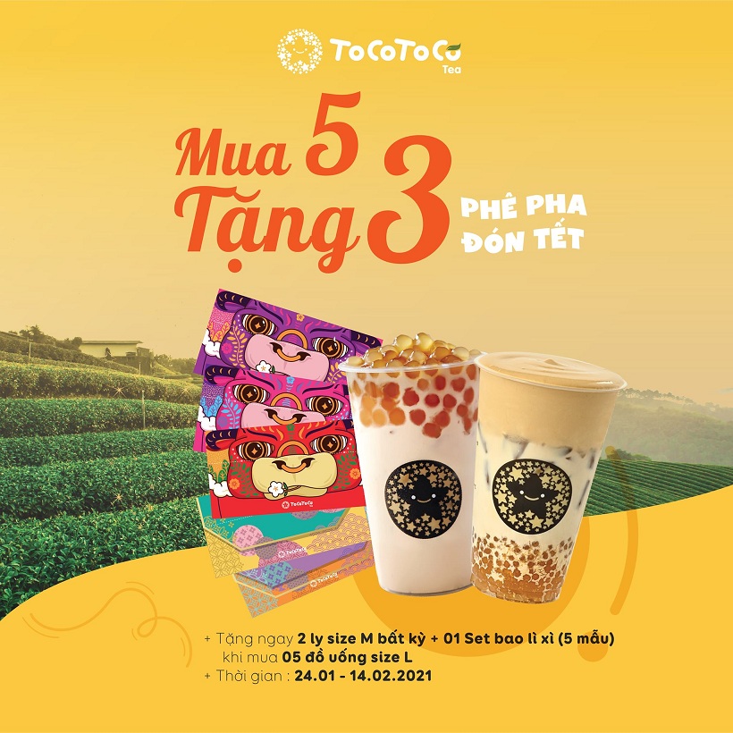 tocotoco khuyến mãi mua 5 tặng 3 đến 1402021
